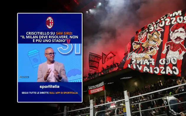 AC Milan fans set off flares