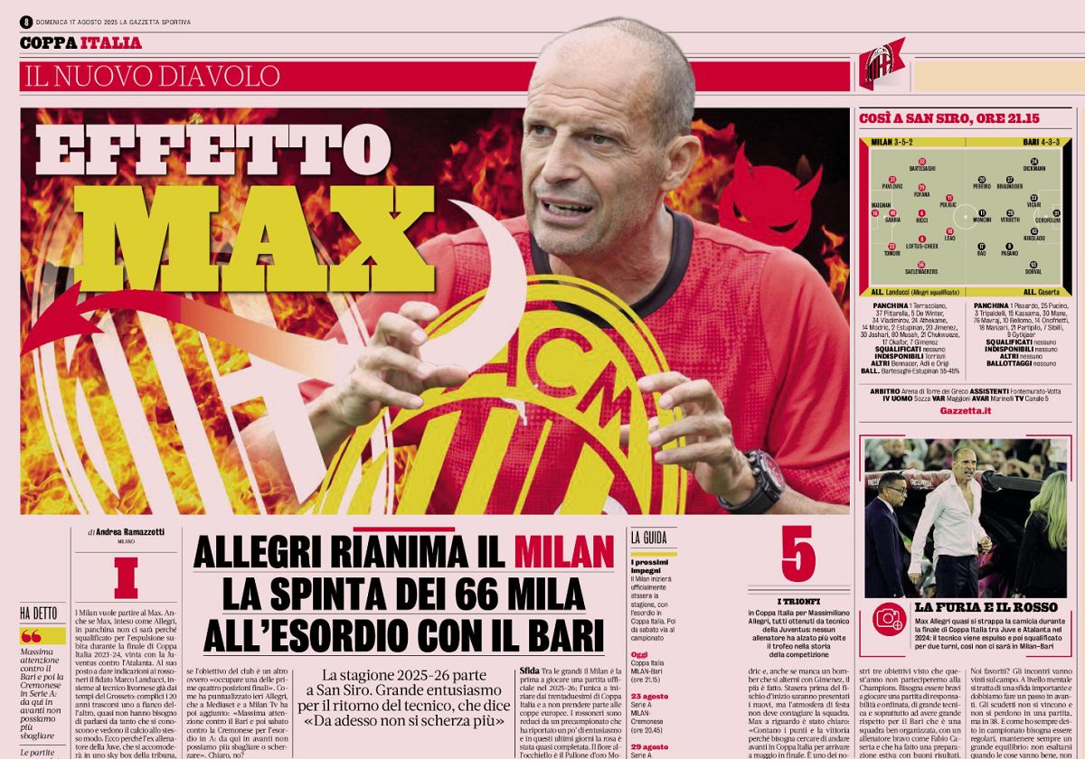 Allegri 66k gazzetta