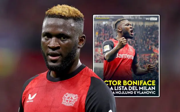 Victor Boniface of Bayer Leverkusen