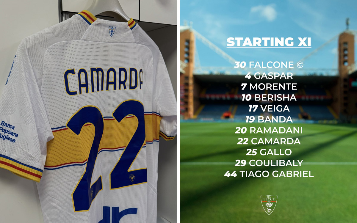 Official: Milan loanee Camarda starts in Lecce’s Serie A opener against Genoa