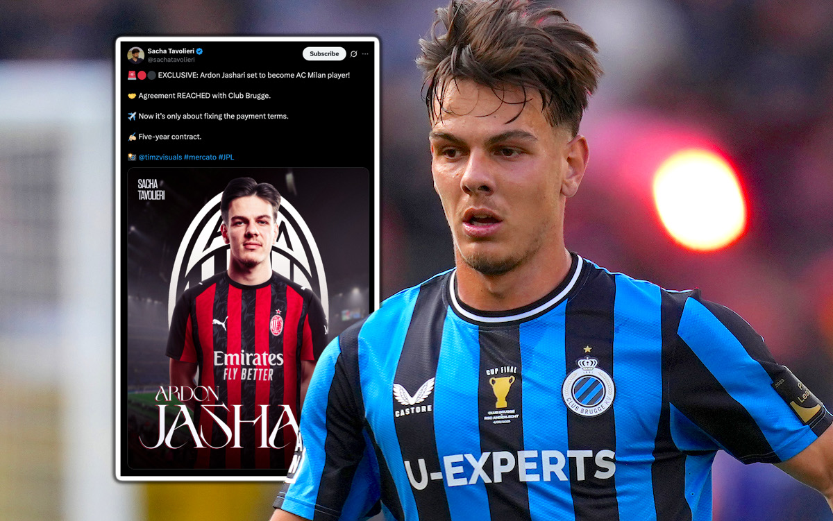 Tavolieri: 'Agreement reached with Club Brugge' - Jashari now set to join  AC Milan