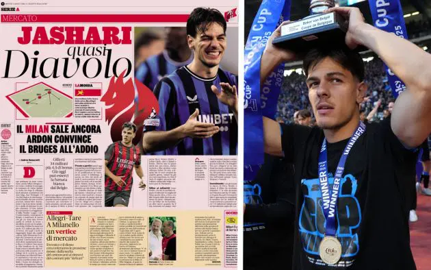 Ardon Jashari #30 of Club Brugge KV