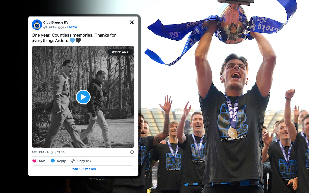 Club Brugge bid farewell to Jashari after Milan move: “Thanks for everything”