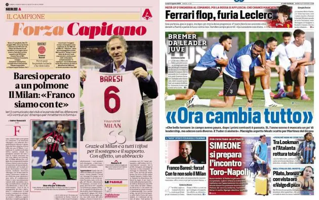 front pages 4 august