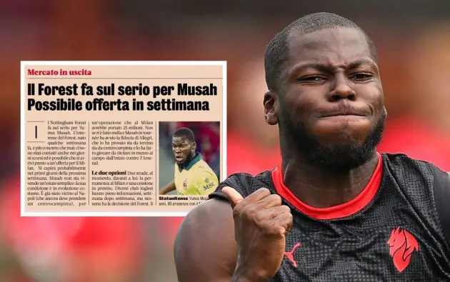 Yunus Musah of AC Milan