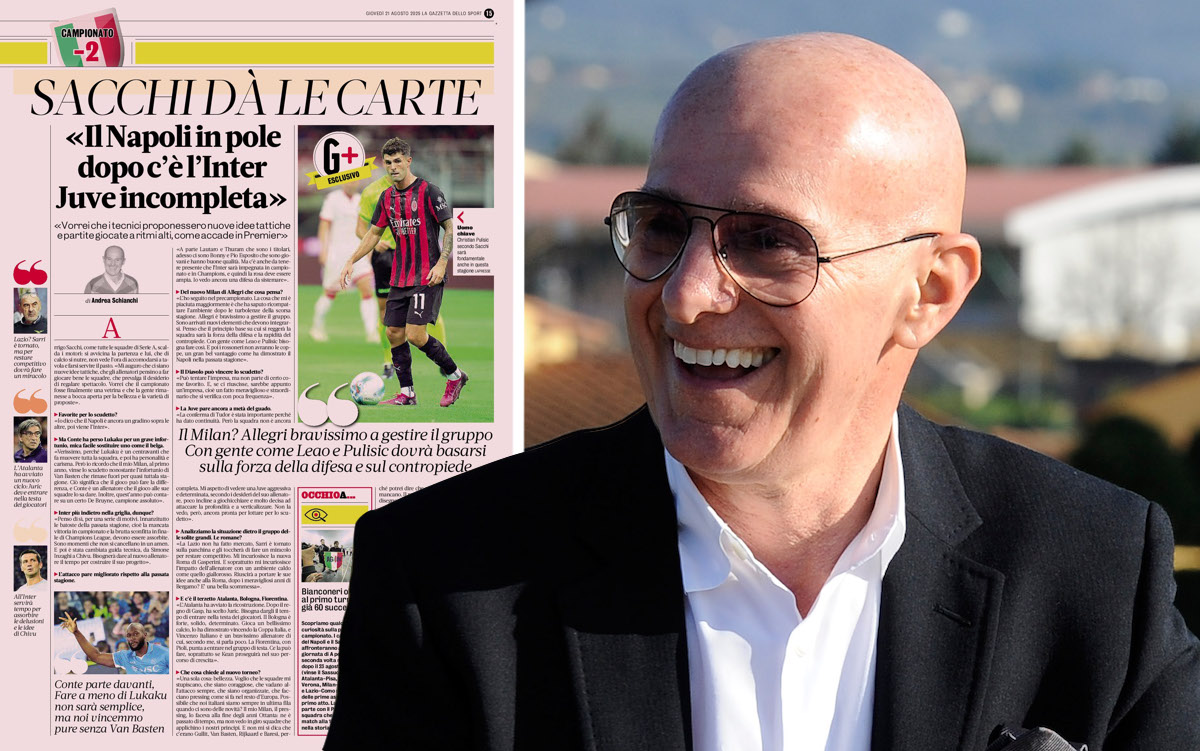 Sacchi highlights instant impact Allegri has made and rates Milan’s Scudetto changes