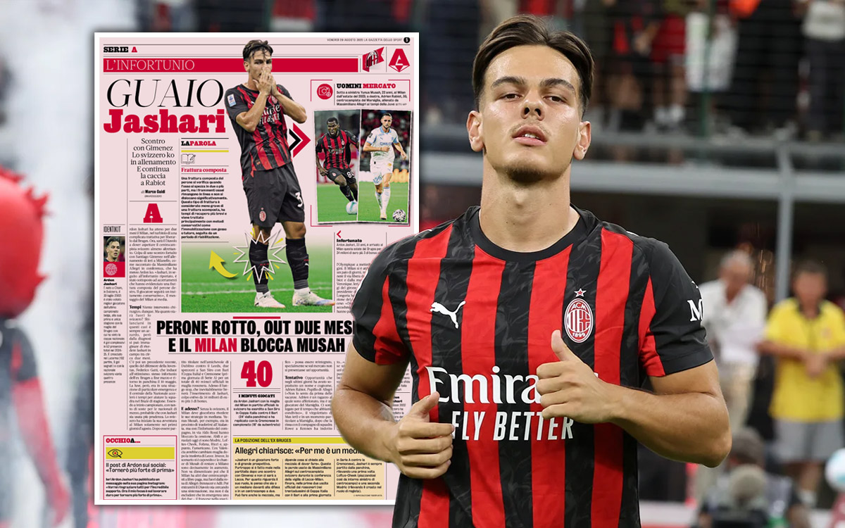 GdS: Recovery times, Gatti precedent and Adli option – the latest on Jashari’s injury