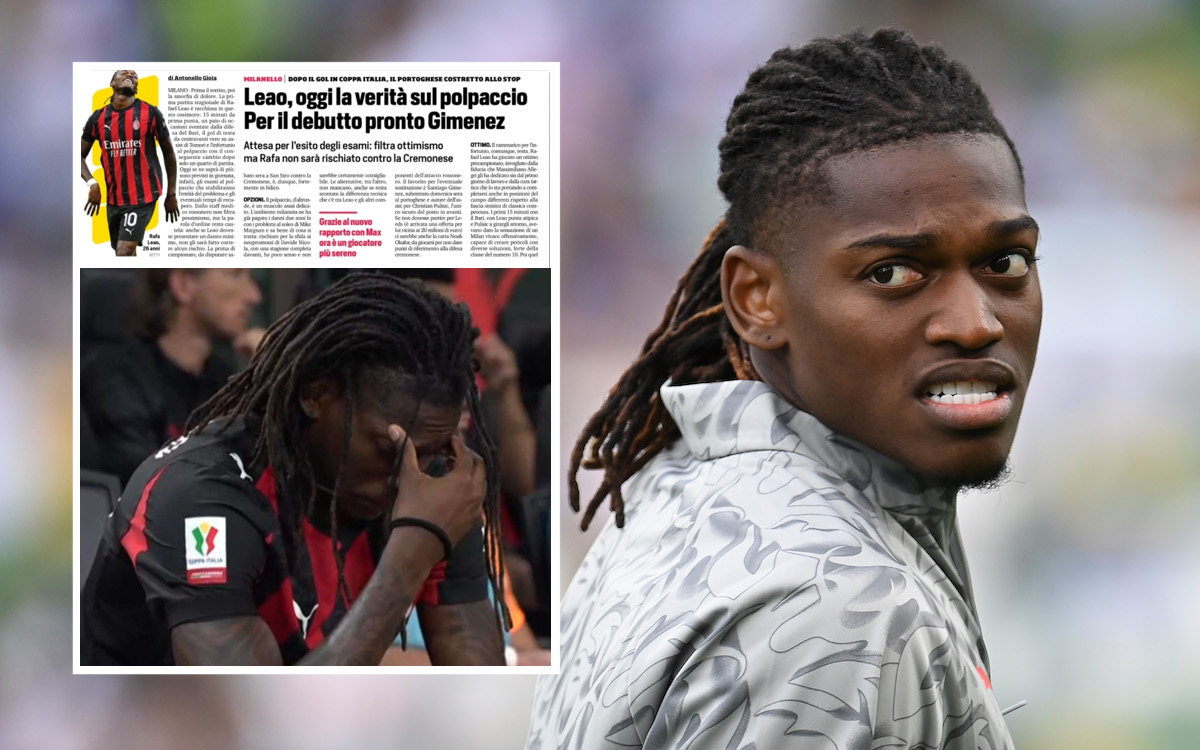 CorSport: Milan anxiously await news on Leao – the feeling ahead of Cremonese