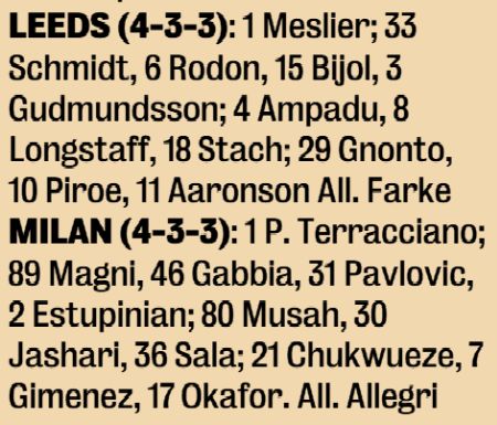 Leeds-Milan xis gazza