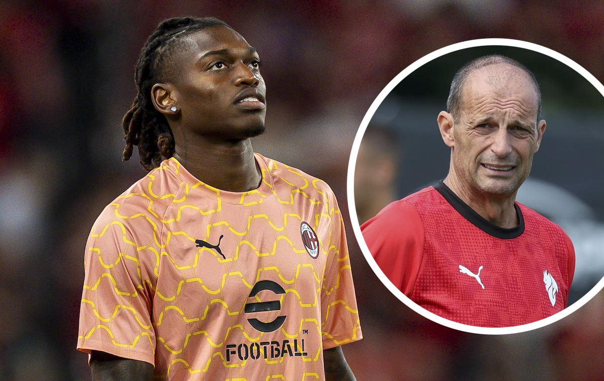 Rafael Leao of AC Milan + Allegri