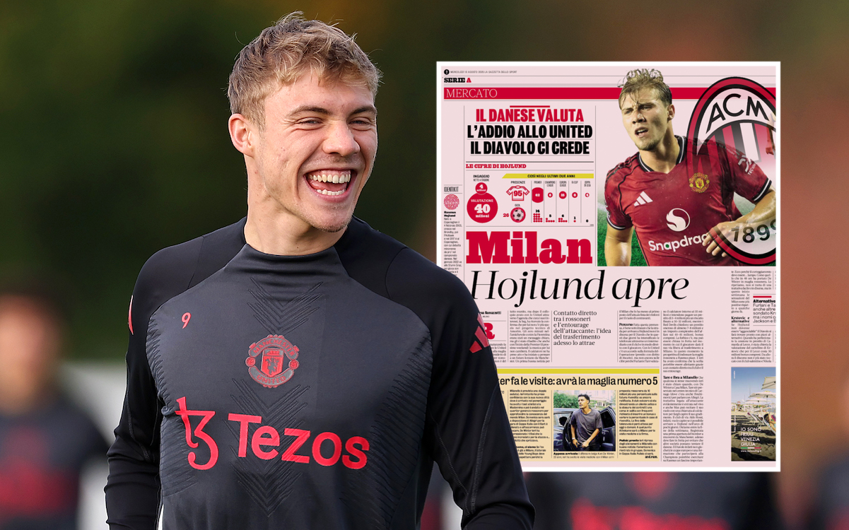 GdS: ‘Hojlund opens up’ – Milan hope to close €35-40m deal with Man Utd in coming days