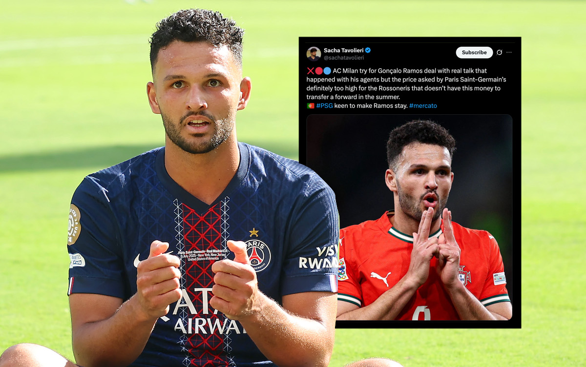 Tavolieri: Milan likely to drop pursuit of PSG forward due to asking price