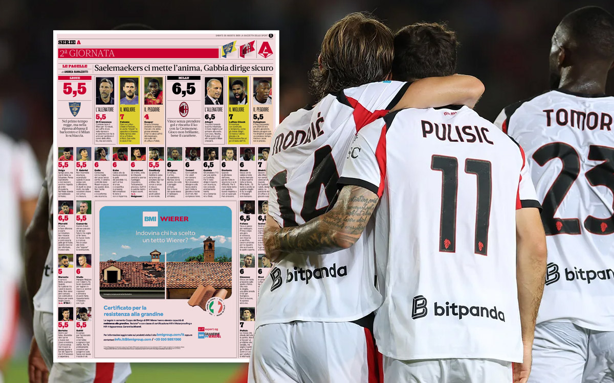 Modric runs the show: Player ratings for Lecce-Milan from Italian papers