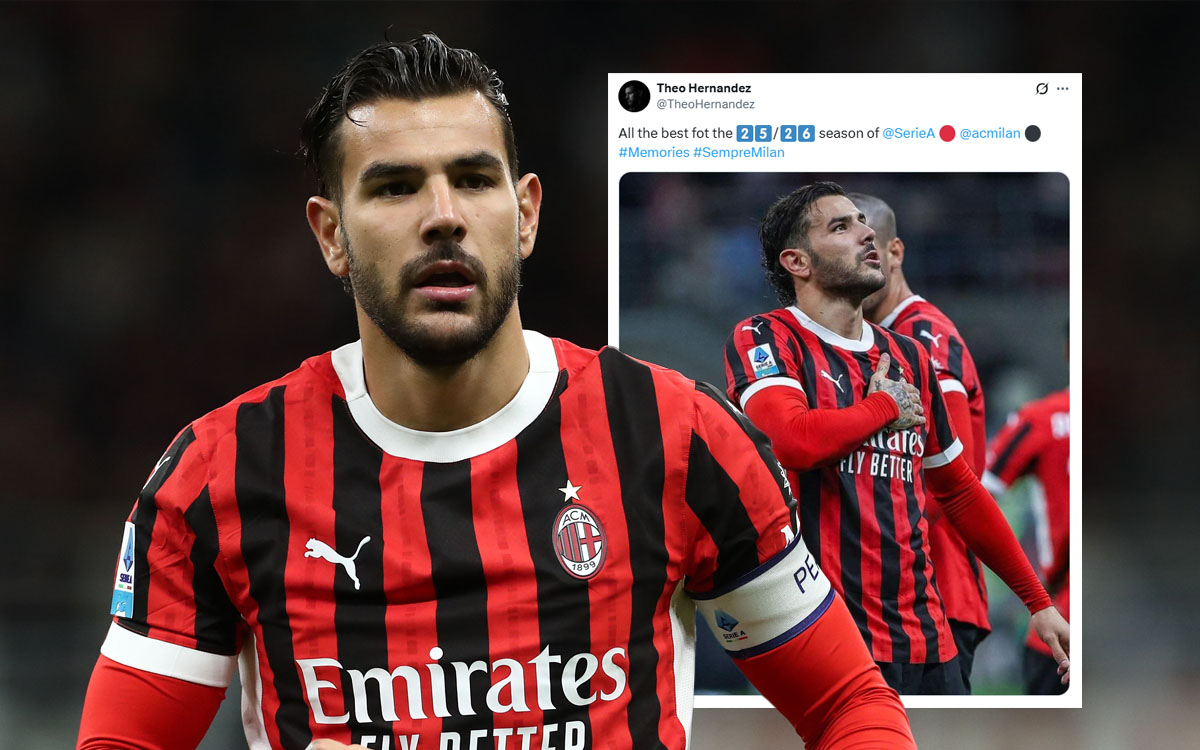 Photo: Theo Hernandez sends message to Milan ahead of Serie A opener – “All the best”