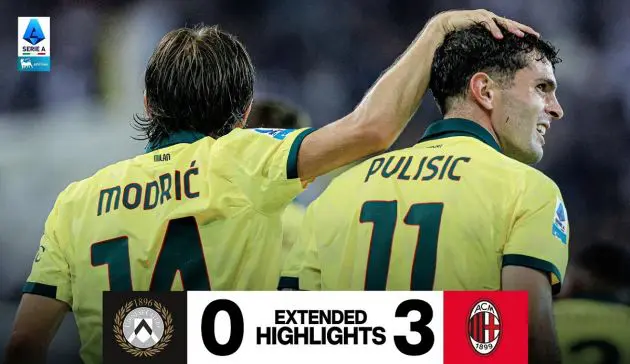 Udinese-Milan extended highlights