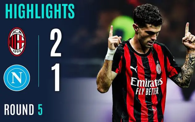 milan 2-1 napoli highlights