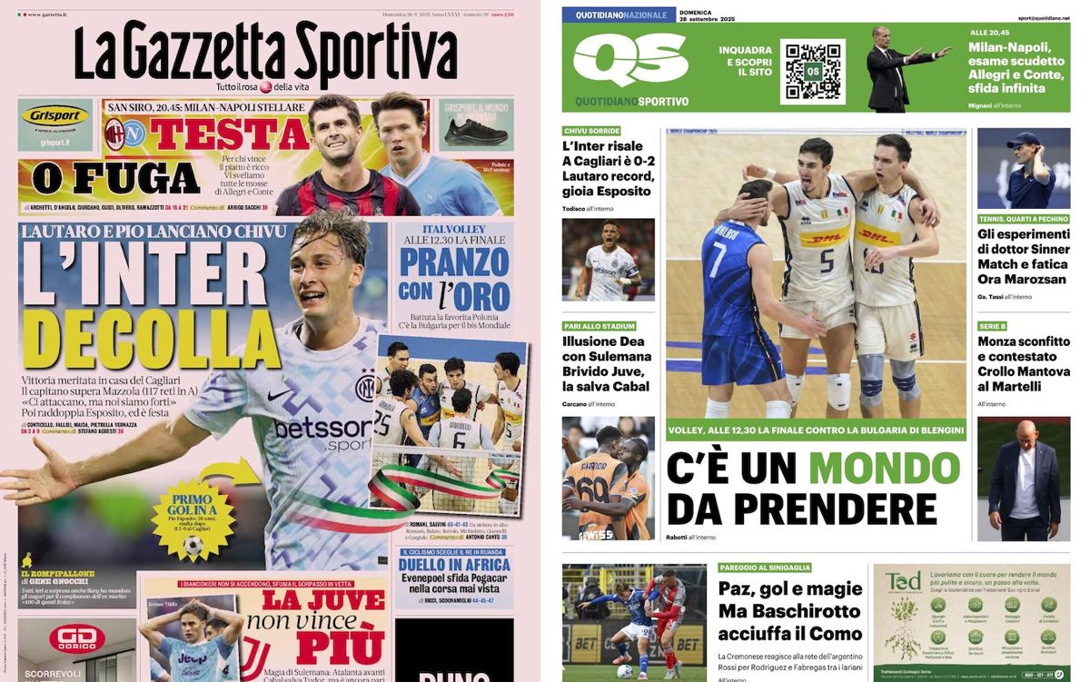 Gallery: ‘Heads or tails’, ‘The Scudetto test’ – Today’s front pages in Italy