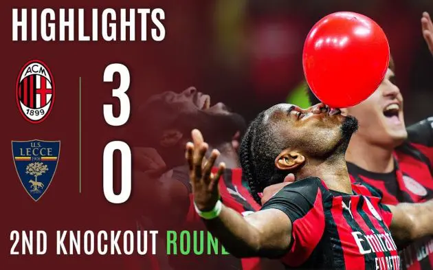 MILAN-LECCE 3-0 | HIGHLIGHTS | Nkunku Gets Off The Mark! | Coppa Italia Frecciarossa 2025/26