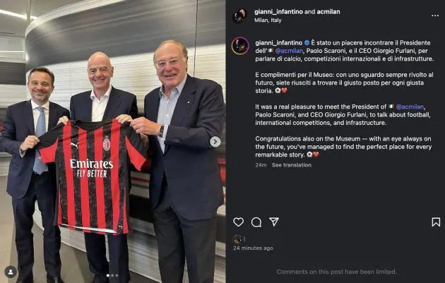 gianni infantino furlani scaroni