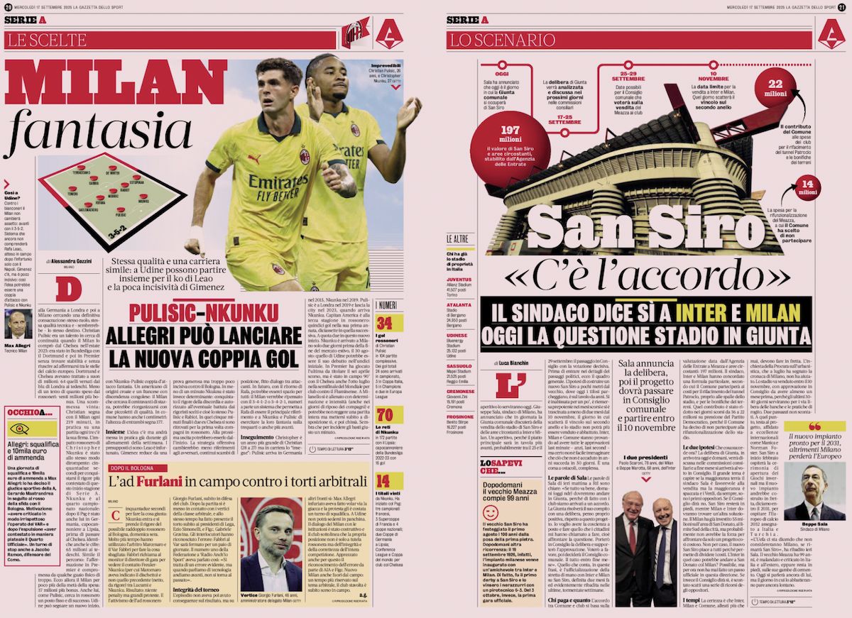 la gazzetta dello sport 17 september