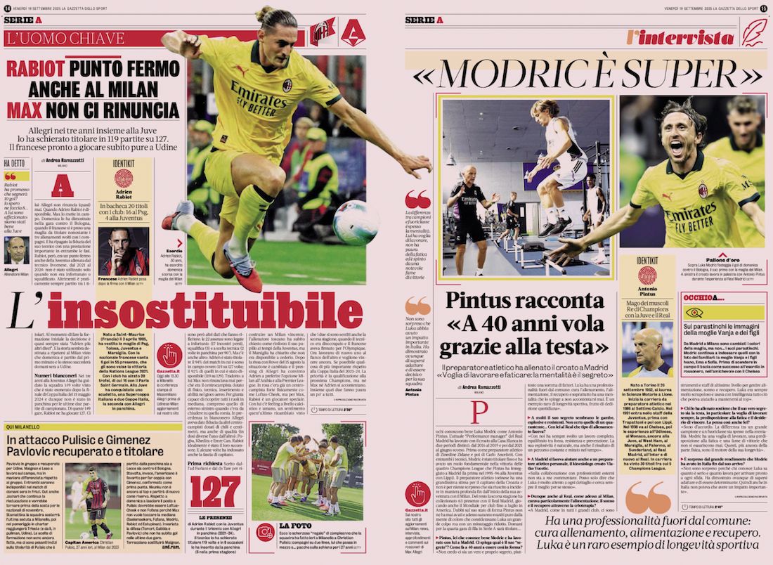la gazzetta dello sport 19 september
