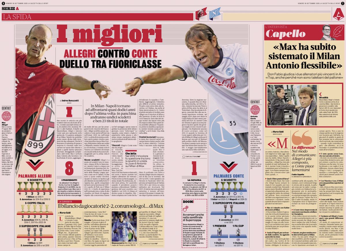 la gazzetta dello sport 26 september