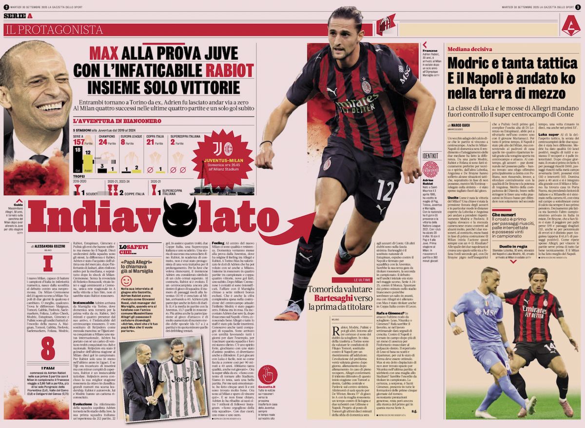 la gazzetta dello sport 30 september