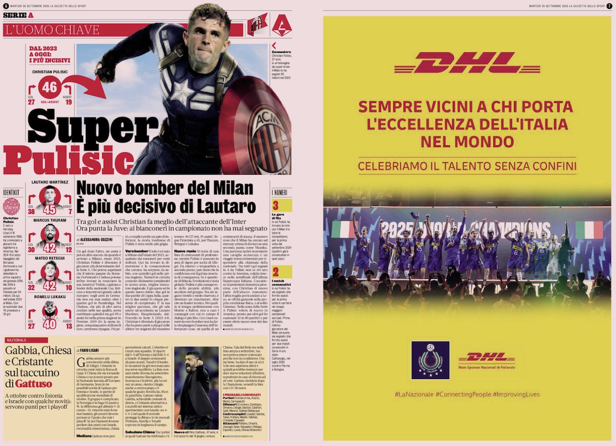 la gazzetta dello sport 30 september