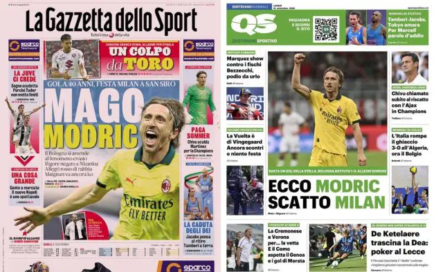 front pages 15 september bologna