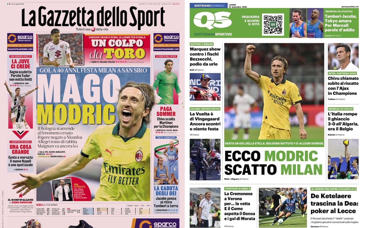 Gallery: ‘Modric the magician’, ‘Allegri furious’ – Today’s front pages in Italy