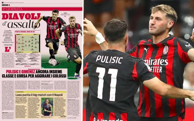 pulisic gimenez ac milan