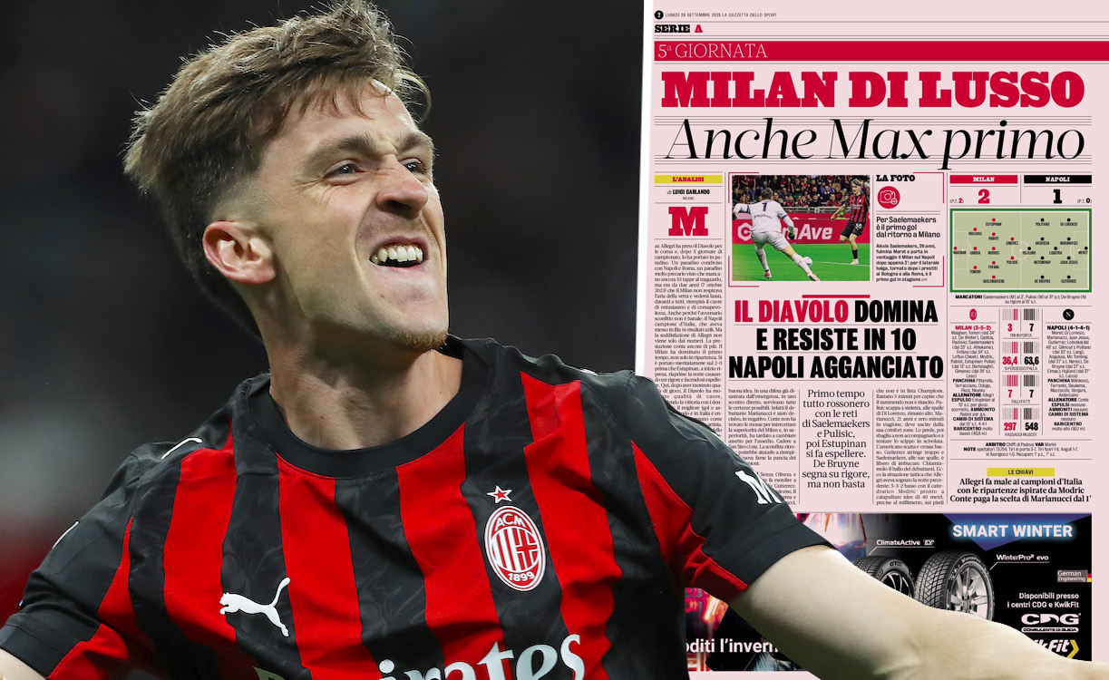 GdS: ‘Dominate and resist’ – how Milan beat Napoli to go top of Serie A