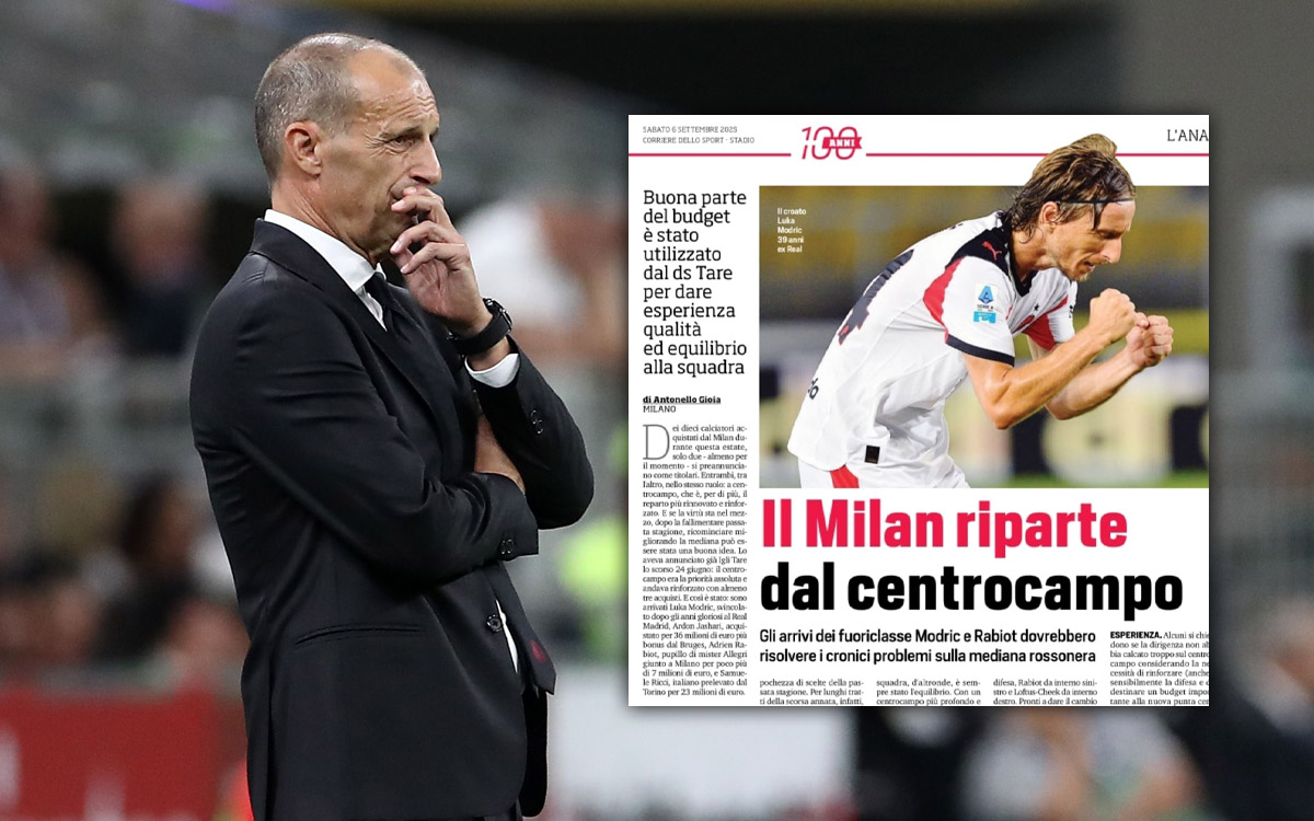 CorSport: Midfield signings crucial as Allegri identifies chronic issue at Milan
