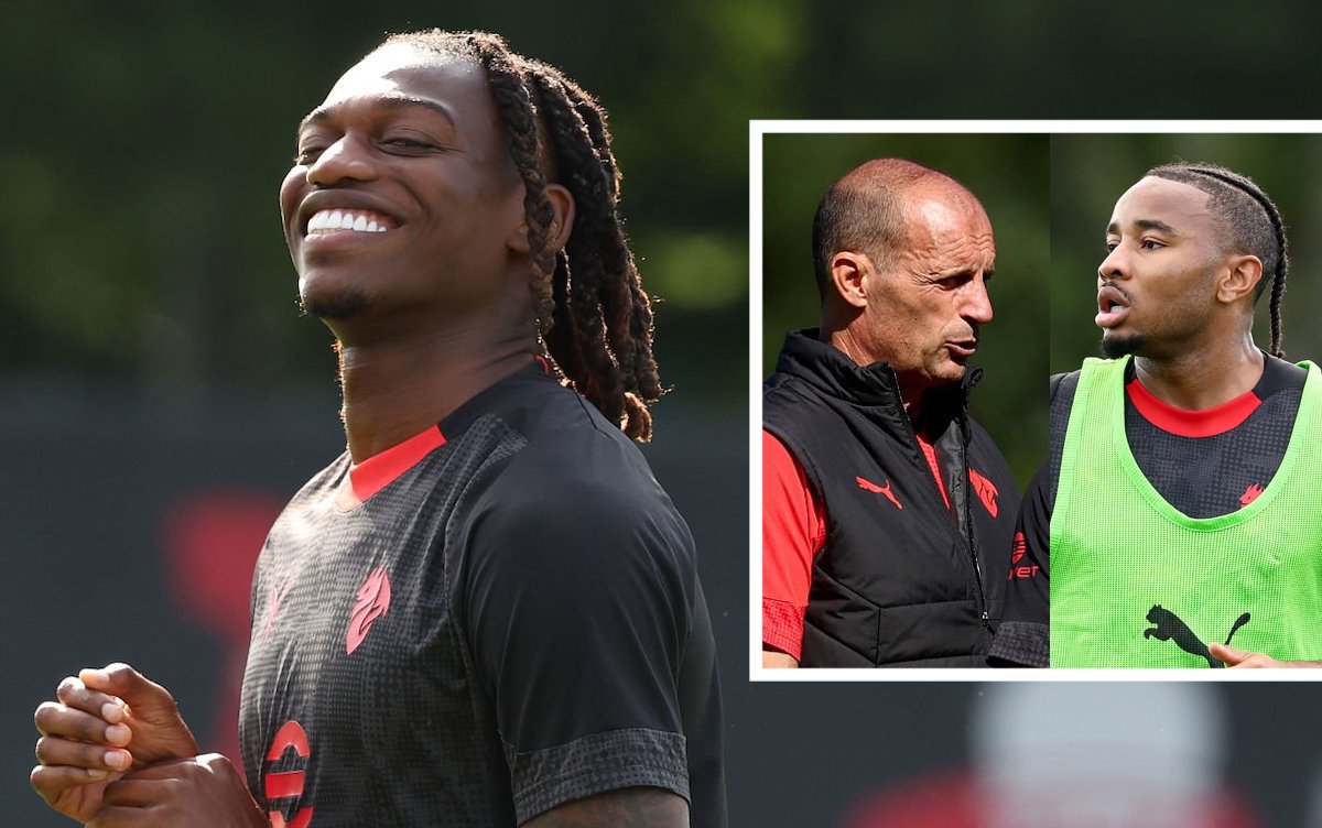 Rafael Leao of AC Milan allegri nkunku