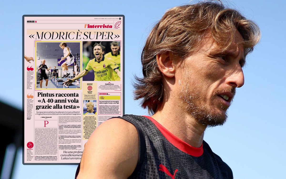 Real Madrid fitness coach Pintus sheds light on Modric’s secrets: “A rare example”