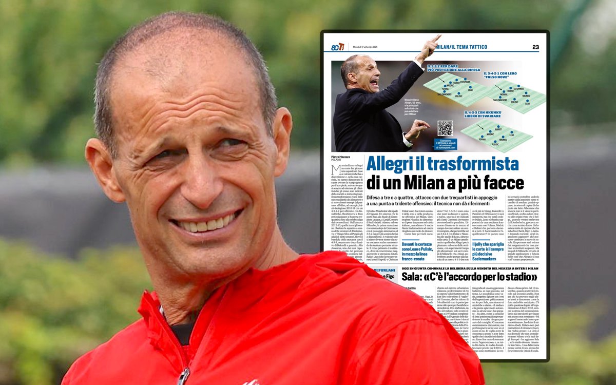Tuttosport: A horses for courses approach – Allegri embracing a ‘chameleonic’ Milan