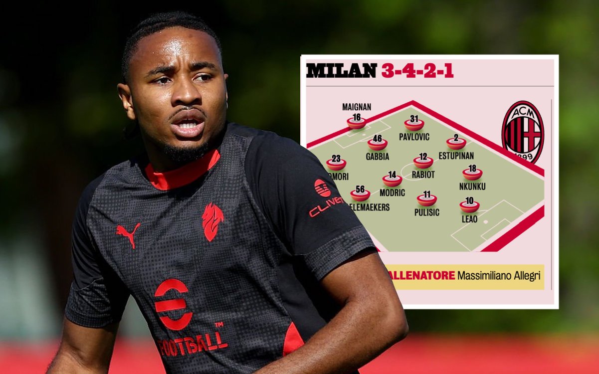 Christopher Nkunku of AC Milan