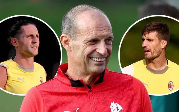 Massimiliano Allegri Head coach of AC Milan rabiot gabbia