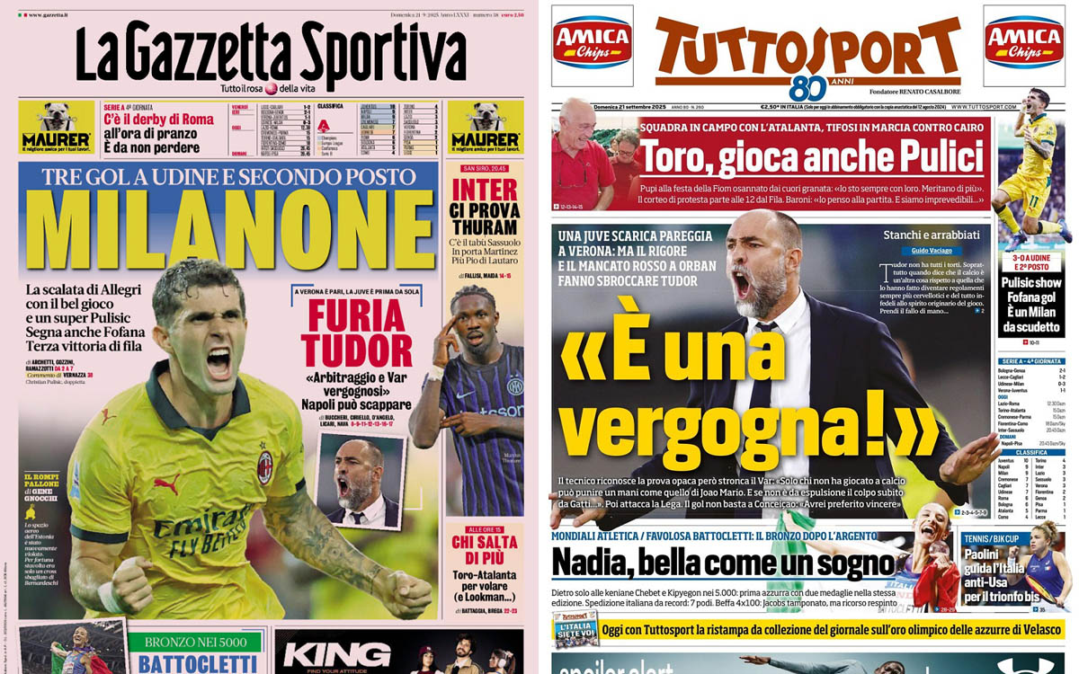Gallery: ‘Super Pulisic’, ‘Scudetto-worthy Milan’ – Today’s front pages in Italy