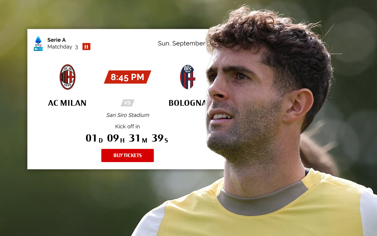 MN: Why Pulisic should start on the bench for Milan against Bologna