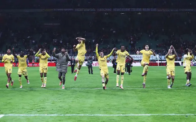 Milan celebrations Fiorentina