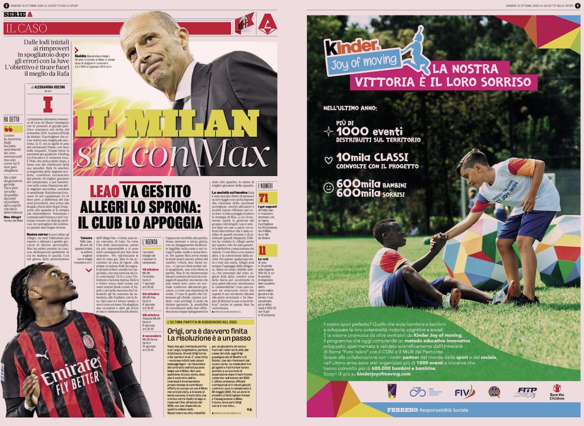 la gazzetta dello sport 10 october