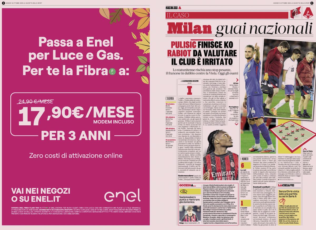 la gazzetta dello sport 16 october
