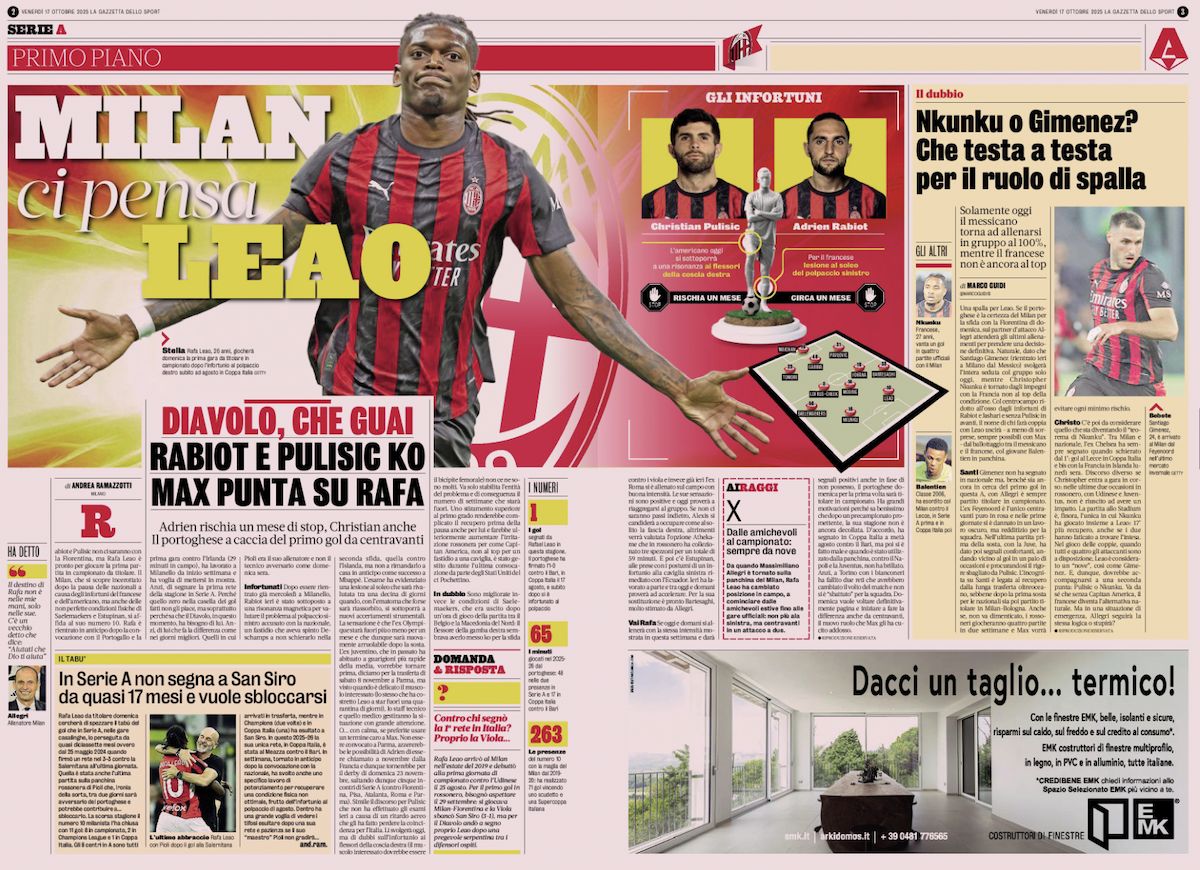 la gazzetta dello sport 17 october