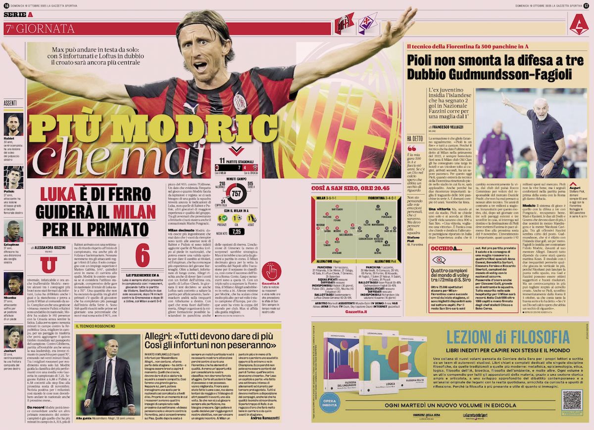 la gazzetta dello sport 19 october