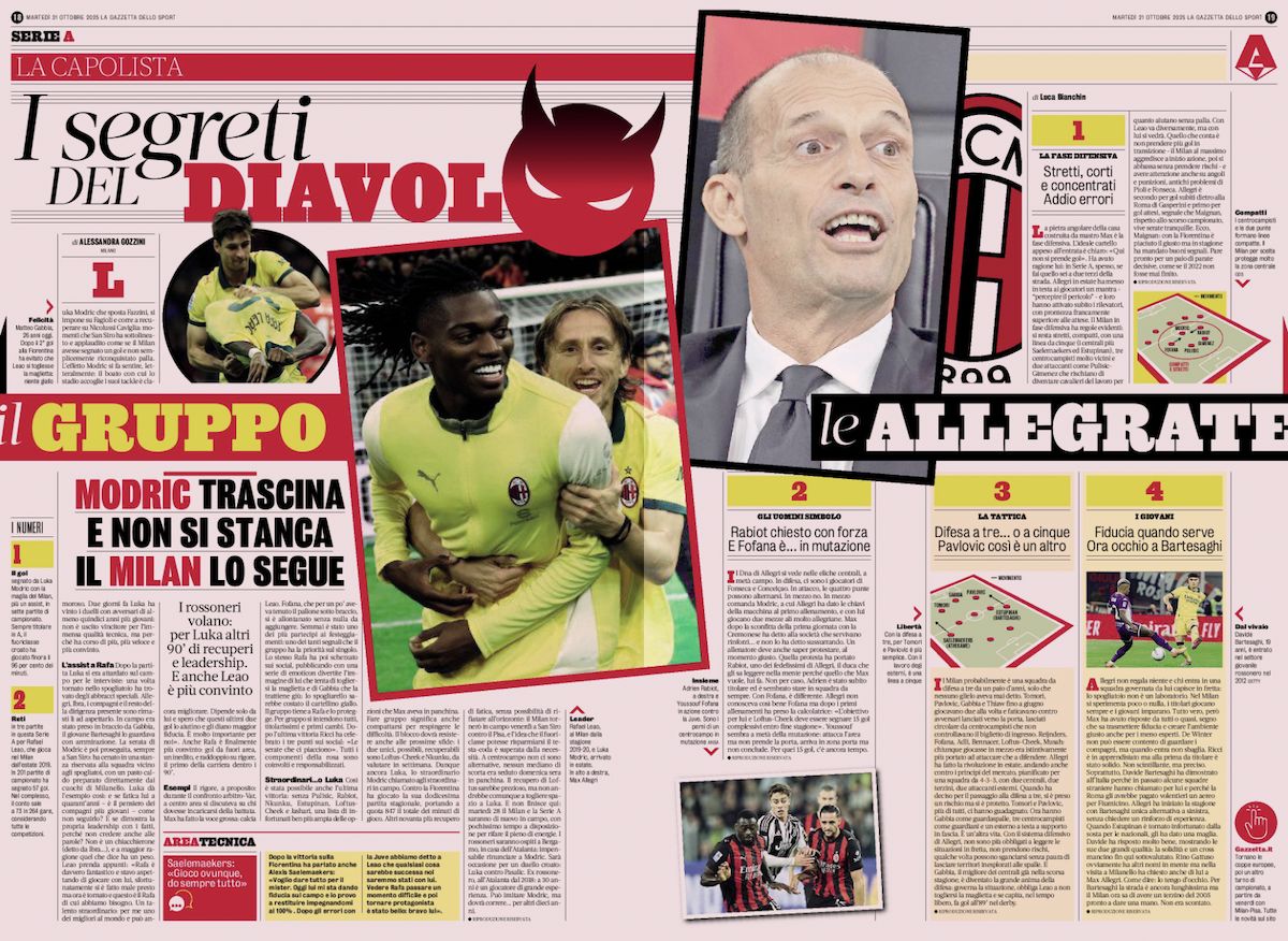 la gazzetta dello sport 21 october