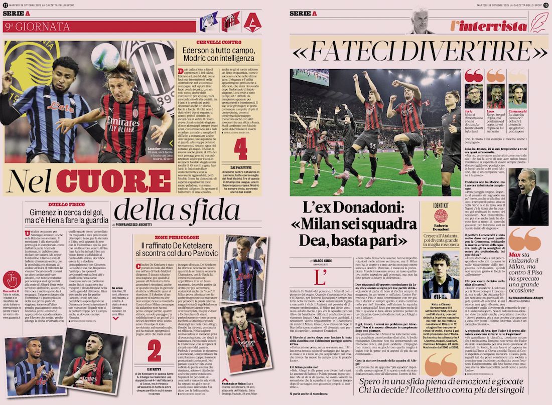 la gazzetta dello sport 28 october