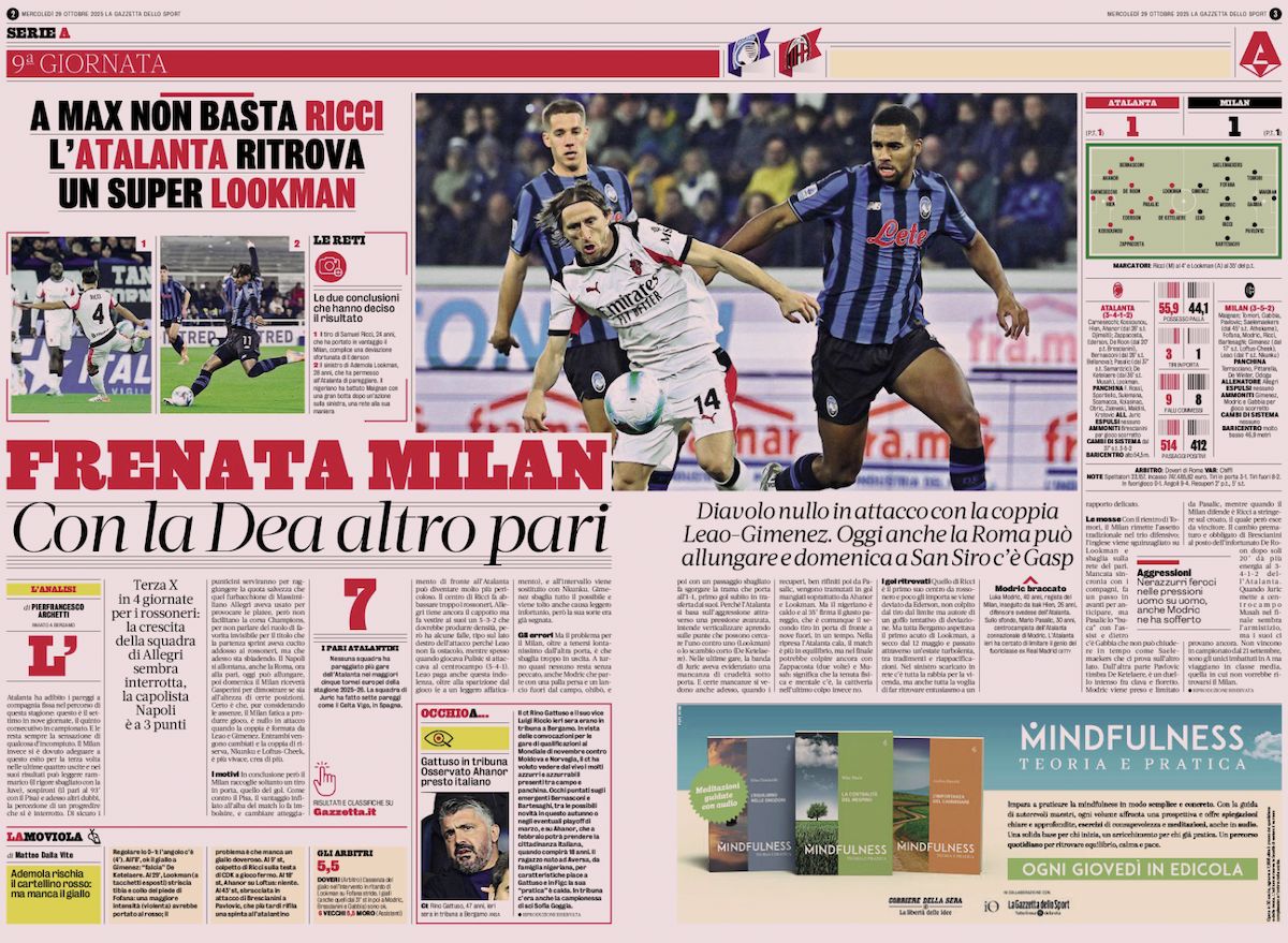 la gazzetta dello sport 29 october
