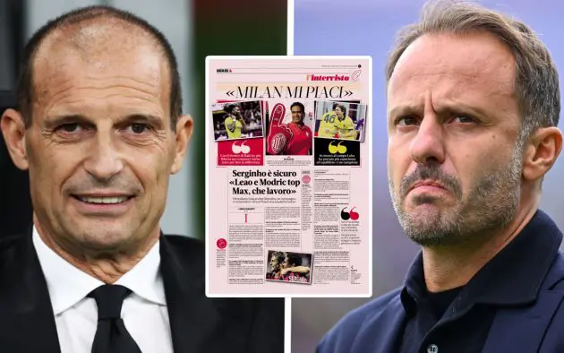 Massimiliano Allegri and Alberto Gilardino