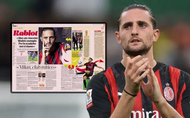 Adrien Rabiot of AC Milan